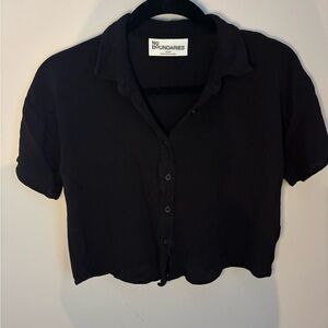 No Boundaries Black Textured Shirt
